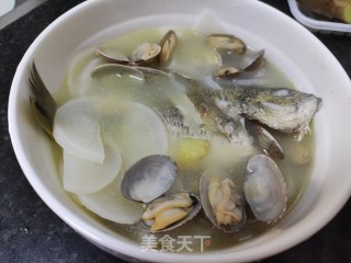 萝卜蛤蜊鱼汤的做法步骤：10