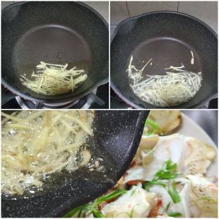 姜葱蒸帝王蟹的做法步骤：9