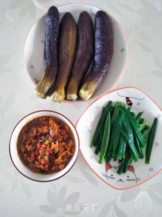 茄子拌秋葵的做法步骤：5
