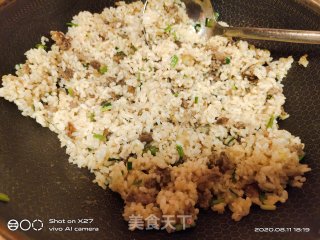 牛肉菜心炒饭的做法步骤：5