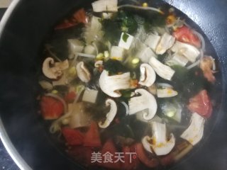 海带芽松茸豆腐清汤的做法步骤：8