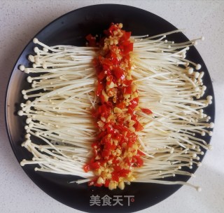 蒜蓉粉丝蒸金针菇的做法步骤：9