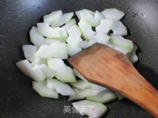 羊尾笋炒节瓜的做法步骤：3