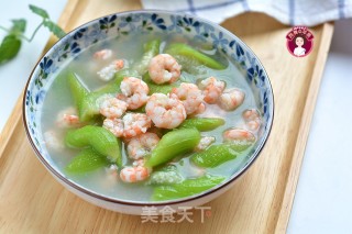 无油丝瓜虾仁汤的做法步骤：7