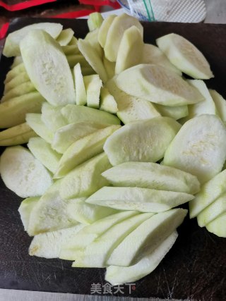 豉椒烧丝瓜的做法步骤：3