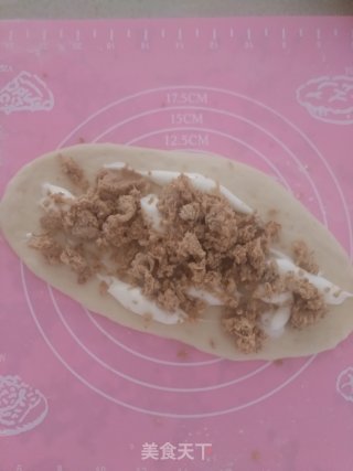 沙拉酱肉松面包的做法步骤：5