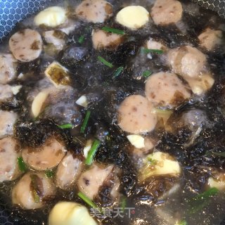 丸子豆腐紫菜汤的做法步骤：5
