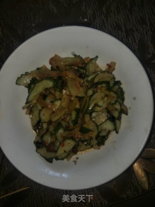 凉拌黄瓜和西瓜皮的做法步骤：3