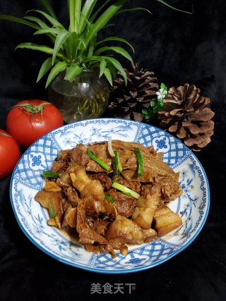 五花肉烧腐竹的做法步骤：10