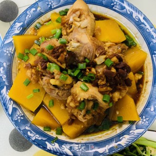 要美丽也要健康：鸡肉蒸南瓜的做法步骤：4