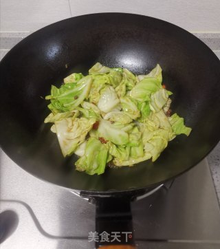 手撕包菜的做法步骤：7