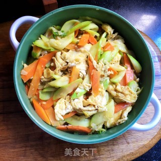 时蔬炒鸡蛋的做法步骤：11