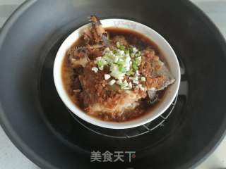 蒸鸦片鱼头的做法步骤：5