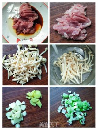 白玉菇炒豇豆的做法步骤：3