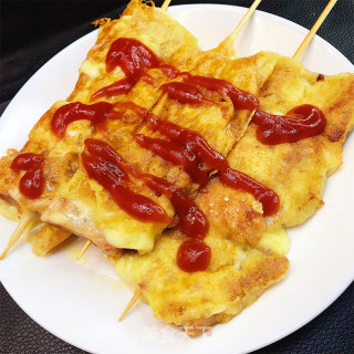 火腿芝士吐司串的做法步骤：8