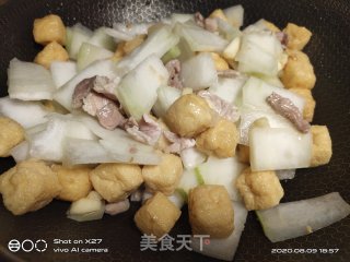 肉片烧豆腐冬瓜的做法步骤：6