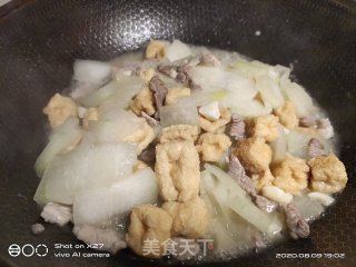 肉片烧豆腐冬瓜的做法步骤：8