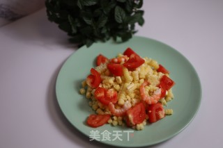 玉米西红柿虾仁沙拉的做法步骤：1