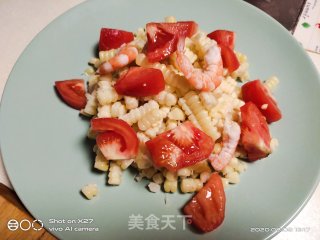 玉米西红柿虾仁沙拉的做法步骤：7