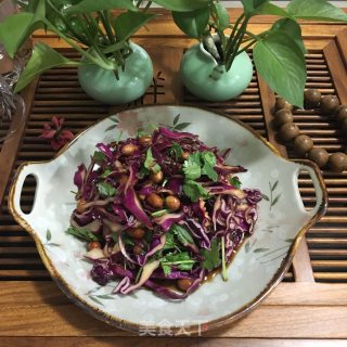 香菜拌紫甘蓝的做法步骤：6