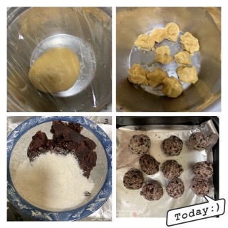 豆沙椰蓉月饼????的做法步骤：2