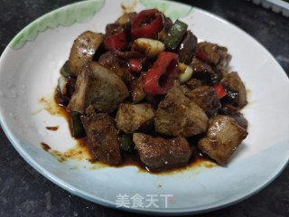 红青椒炒猪肝的做法步骤：12