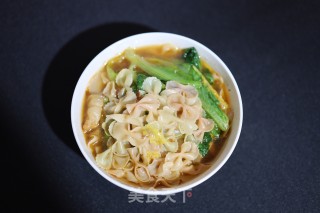 鸡汤蝴蝶面的做法步骤：7