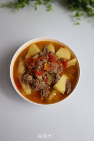 牛腩土豆西红柿汤的做法步骤：7
