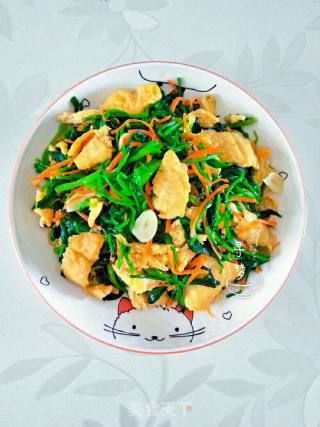 菠菜胡萝卜炒鸡蛋的做法步骤：6