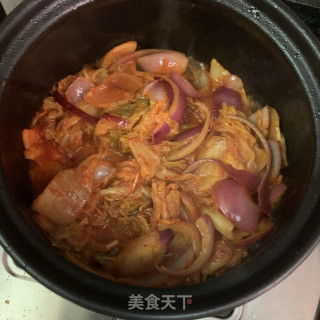 泡菜豆腐肥牛锅的做法步骤：6