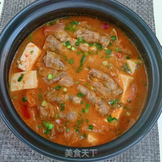 泡菜豆腐肥牛锅的做法步骤：12