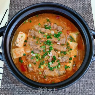 泡菜豆腐肥牛锅的做法步骤：13