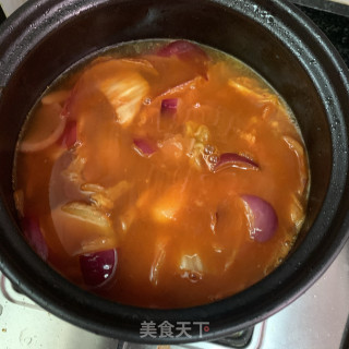 泡菜肥牛米粉的做法步骤：6