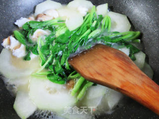 鸡毛菜咸鸭蛋节瓜汤的做法步骤：5