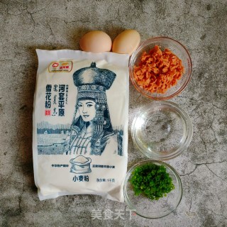 香葱火腿鸡蛋饼的做法步骤：1