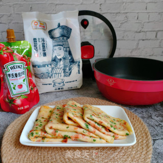 香葱火腿鸡蛋饼的做法步骤：10