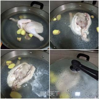 沙姜三黄鸡的做法步骤：2