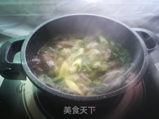 小白菜鸡血汤的做法步骤：9
