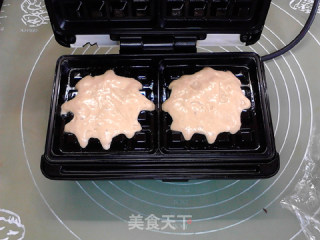 花生酱与华夫：发酵面糊版芝麻花生酱华夫饼的做法步骤：9