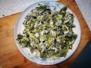 芹菜叶麦饭的做法步骤：4