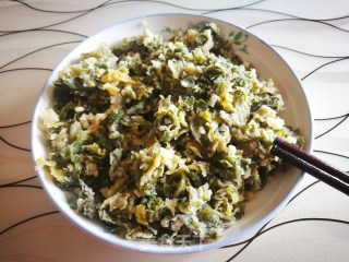 芹菜叶麦饭的做法步骤：6