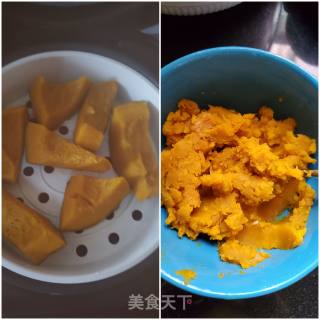 香煎南瓜卷的做法步骤：1