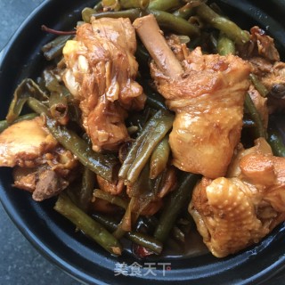 酸豆角烧鸡腿的做法步骤：21