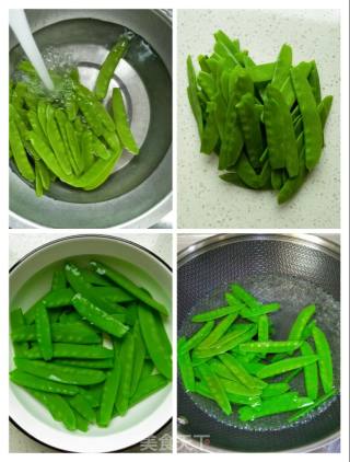 荷兰豆炒双耳的做法步骤：2