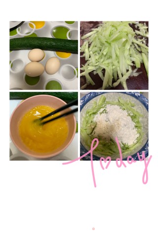 黄瓜煎鸡蛋的做法步骤：1