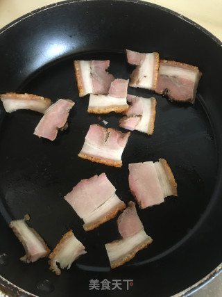 台山菜花炒烧肉的做法步骤：6