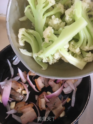 台山菜花炒烧肉的做法步骤：8
