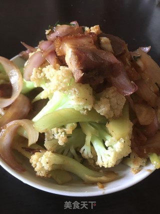 台山菜花炒烧肉的做法步骤：10