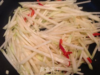 肉丝苤蓝的做法步骤：6