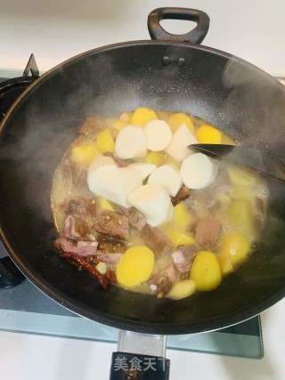 腊排骨炖土豆山药的做法步骤：7